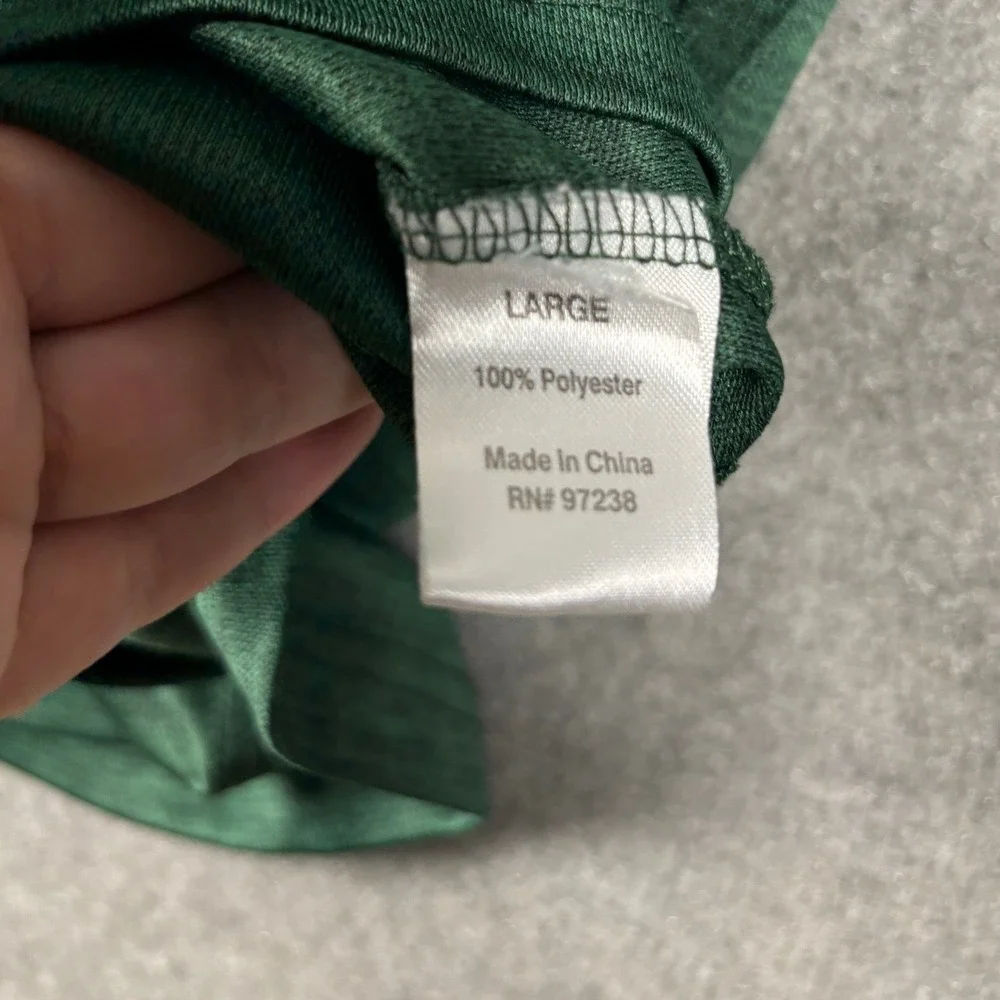 BSN Sports MSSU Lions 1/4 Zip Pullover Performance Athletic Large Green Heather